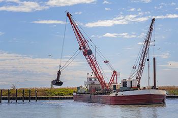 Boat dredging